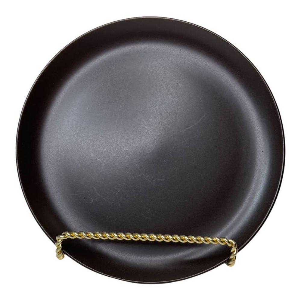Crate & Barrel Java Brown Camden Stoneware Salad Dessert Plate 8 1/2"